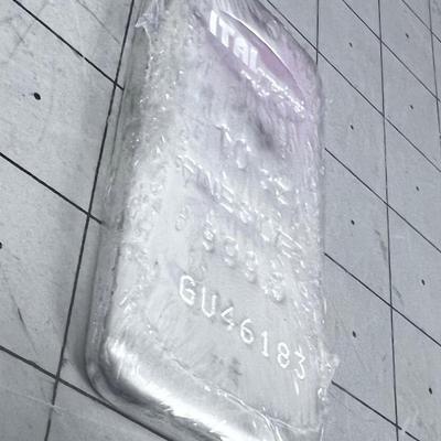 10 once Fine Silver 999.0 Italpreziosi Italy LOAF BAR!