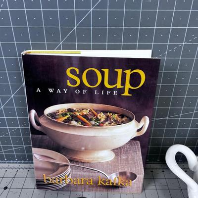 SOUPS ON! Book, Tureen (Maybe Planter) Silver Plated Serving Spoon ETC.
