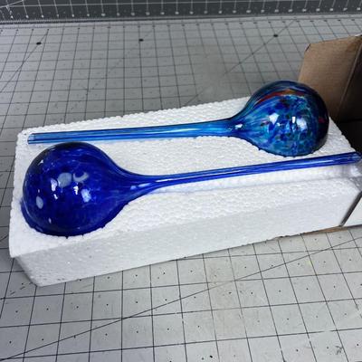 Aqua Globes Hand Blown Glass - To Water your Plants NEW