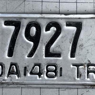 1948 IDAHO Trailer License Plate 