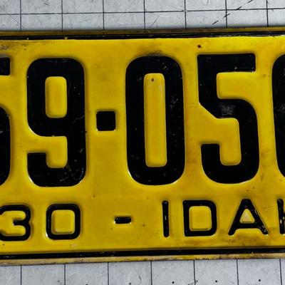 1930, IDAHO License Plate