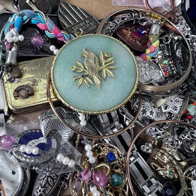 Tray of Jewelry: Necklaces, Earrings, Bracelets - Good Vintage