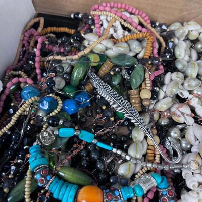 Tray of Jewelry: CHUNKY Necklaces, Mostly