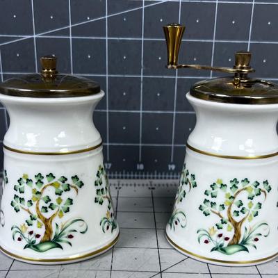 LENOX Hand Painted Salt & Pepper Mill 