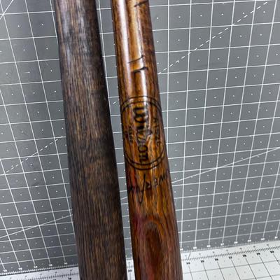 2 Vintage WOOD Baseball Bats