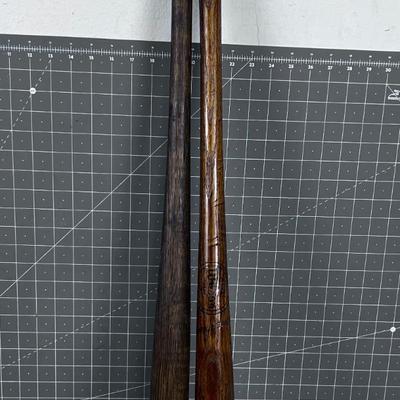 2 Vintage WOOD Baseball Bats