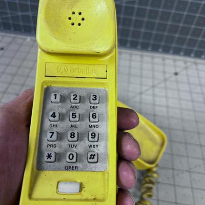 YELLOW Trimline TELEPHONE Push Button
