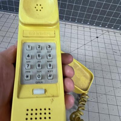YELLOW Trimline TELEPHONE Push Button