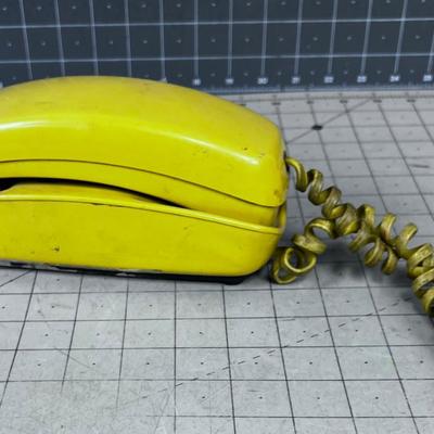 YELLOW Trimline TELEPHONE Push Button