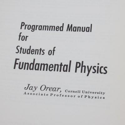 Fundamental Physics Hardcover Jay Orear Cornell University â€“ 1962