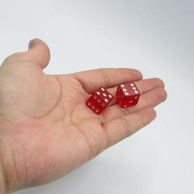 Vintage Red Casino-Style Dice
