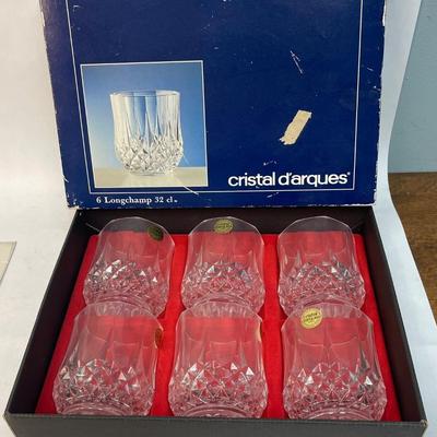 Cristal d'arques Crystal Glassees New glassware with stickers inside original box
