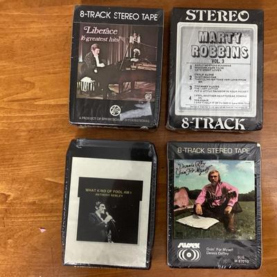 Lot of 4 sealed 8-track tapes