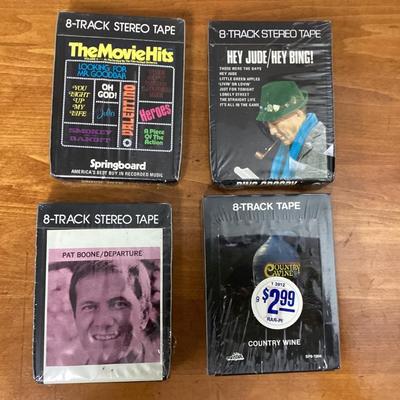 Lot of 4 sealed 8-track tapes