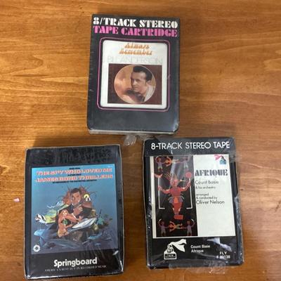 Lot of 3 sealed 8-track tapes