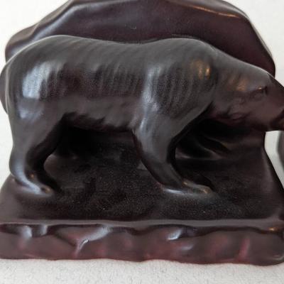 1920's Van Briggle Pottery Bear Bookends