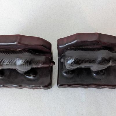 1920's Van Briggle Pottery Bear Bookends