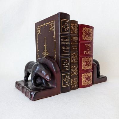 1920's Van Briggle Pottery Bear Bookends