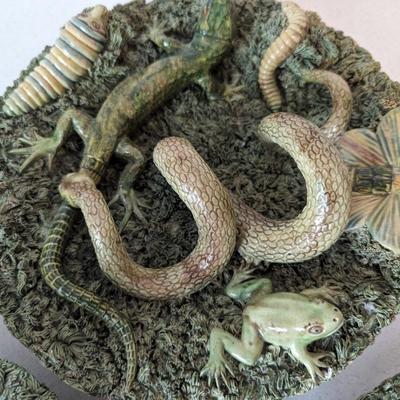 1930s José A. Cunha Majolica Palissy Plate Collection - Set of 3