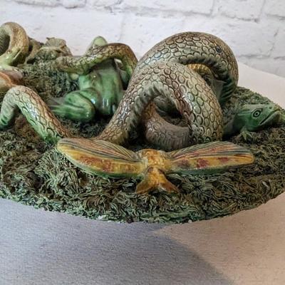 1930s José A. Cunha Majolica Palissy Plate Collection - Set of 3