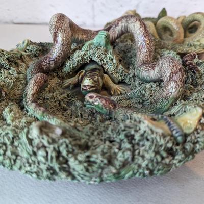 1930s José A. Cunha Majolica Palissy Plate Collection - Set of 3