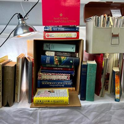Cook Books, Vintage books and maps