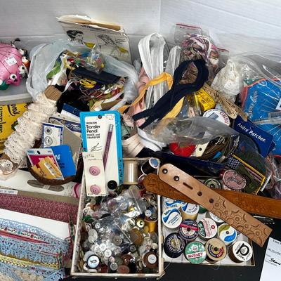 Sewing supplies, Vintage buttons