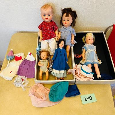 Vintage doll box with 5 dolls & clothes Mary Poppins