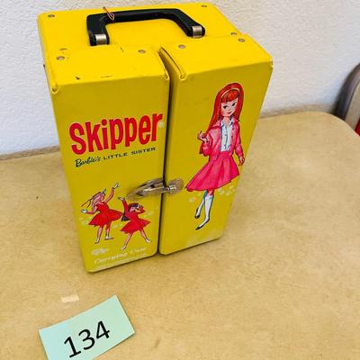 Rare Barbie Skipper Doll case with wardrobe
