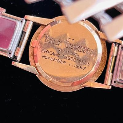 Longines Watch 14K gold men's watch Large face.