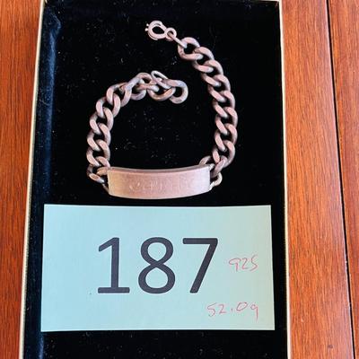 Heavy Sterling silver ID bracelet