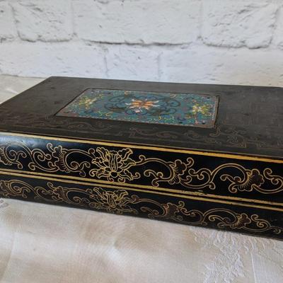 Early 1900's Chinese CloisonneÌ and Lacquer Box