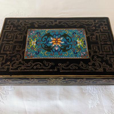 Early 1900's Chinese CloisonneÌ and Lacquer Box