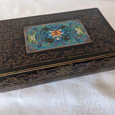 Early 1900's Chinese CloisonneÌ and Lacquer Box