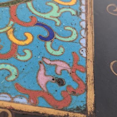 Early 1900's Chinese CloisonneÌ and Lacquer Box