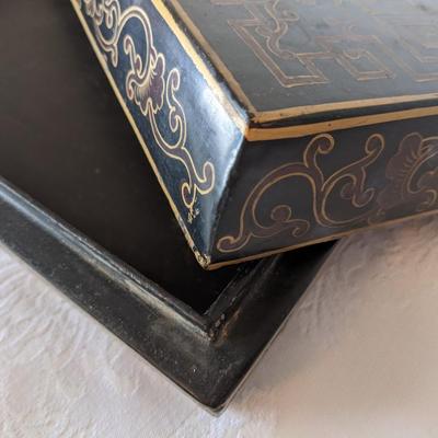 Early 1900's Chinese CloisonneÌ and Lacquer Box