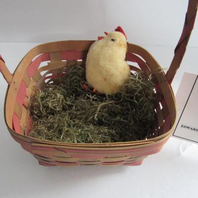 Vintage Easter Basket and Cotton Chick