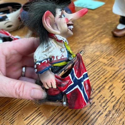 Lot of travel souvenir figures