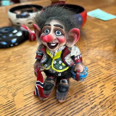 Lot of travel souvenir figures