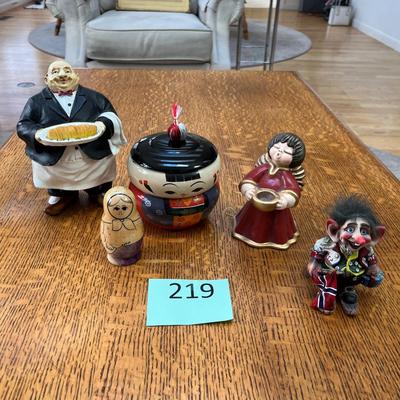 Lot of travel souvenir figures