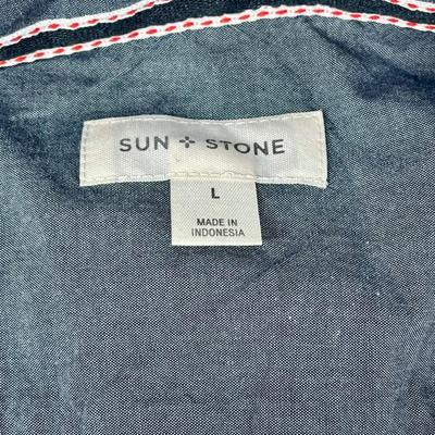 Sun Stone Men's Cotton Short Sleeve Sport Shirt