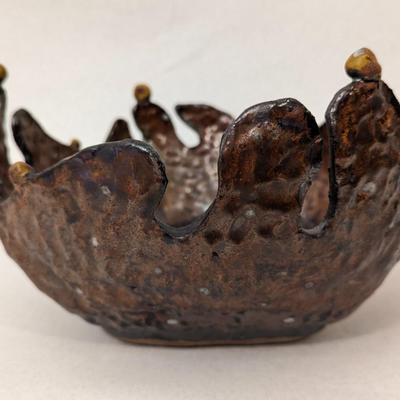 1980's Hand-Crafted Glazed Pottery Bowl