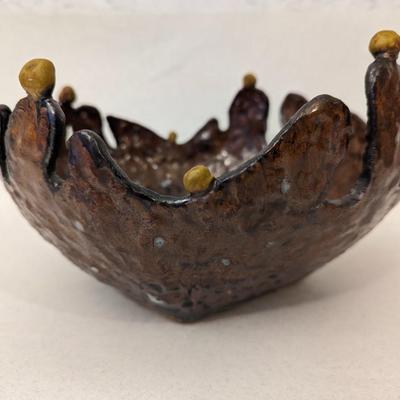 1980's Hand-Crafted Glazed Pottery Bowl