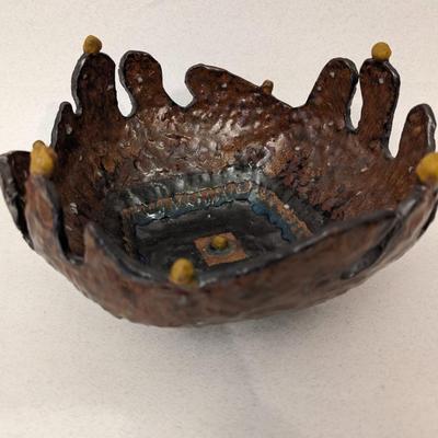 1980's Hand-Crafted Glazed Pottery Bowl