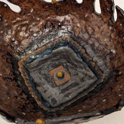 1980's Hand-Crafted Glazed Pottery Bowl