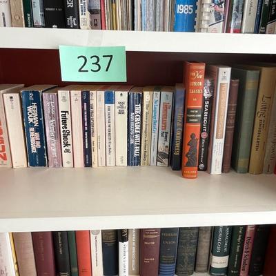 Shelf, mostly paperbacks