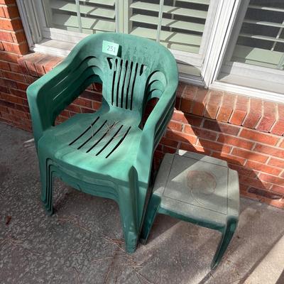 Plastic patio chairs