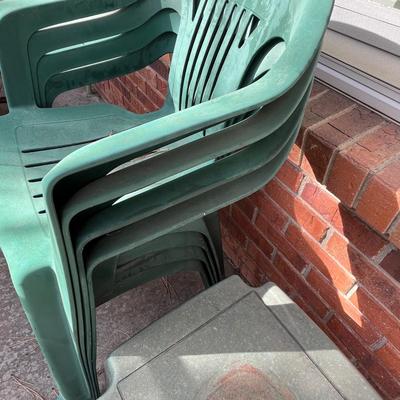 Plastic patio chairs
