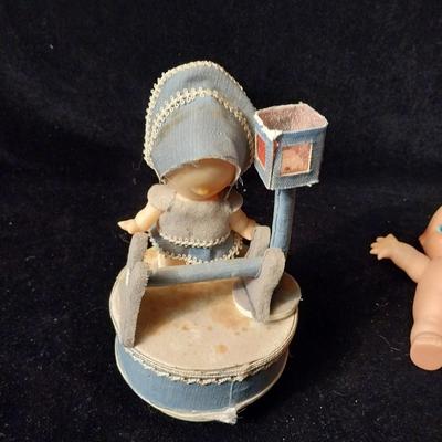 ROTATING KEWPIE MUSIC BOX AND 2 OTHERS