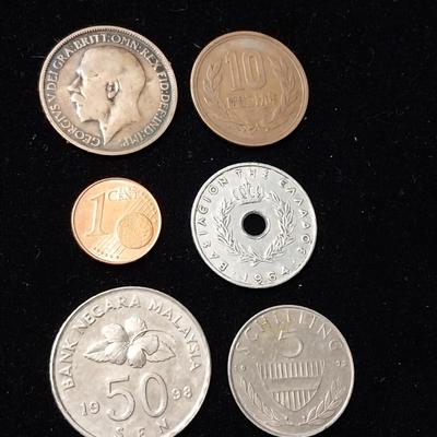 6 FOREIGN COINS